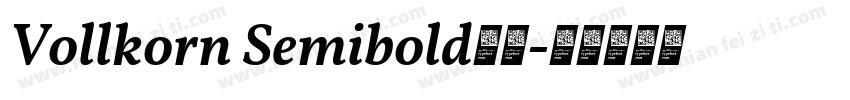 Vollkorn Semibold字体字体转换